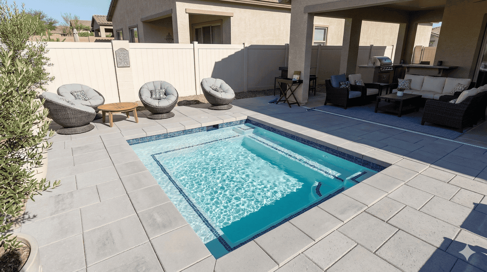 Finished swimming pool by CA's Finest & Quality Pool Plastering in Southern California